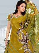 Bold colors created by the inventive drapes of textile catch the imagination like no other contemporary clothing. This Suit has beautiful printed kameez which is crafted with paisley, stripes and dot print work. Color combination of suit is fascinating and make you trendy look. This casual wear drape made with cotton fabric. Matching dupatta and churidar is available. Slight Color variations are possible due to differing screen and photograph resolutions.