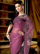 Embroidered sarees are the best choice for a girl to enhance her feminine look. This saree blown up cutdana worked embroidered border and floral butti on all over saree make different to others. Saree gives you a singular and dissimilar look. This drape material is chiffon. Matching blouse is available. This saree is also available in blue, red, pink and green colors. Slight color variations are possible due to differing screen and photograph resolution.