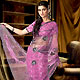 Light Purple Net Saree with Blouse