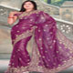 Designer resham and dhaga work saree