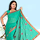 Eye catching embroidered saree