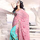 Pink Faux Georgette Saree with Blouse